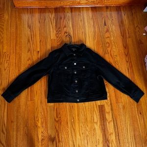 Black stretchy denim jacket